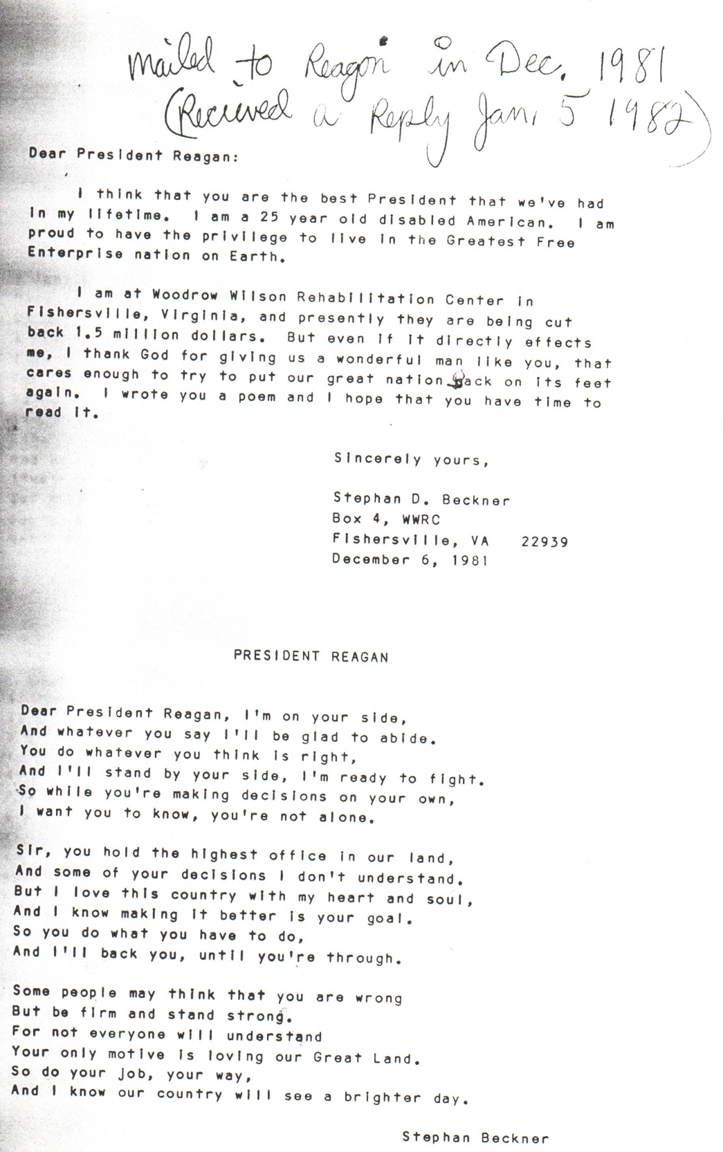 Artwork for President Reagan